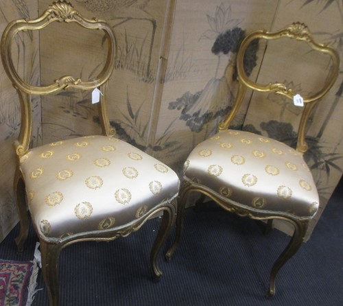 Lot 308 - Pair of 19th century Louis XV style giltwood...