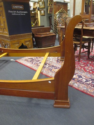 Lot 345 - Simon Horn, cherry wood lit bateau bed,...
