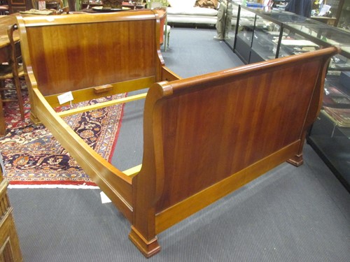 Lot 345 - Simon Horn, cherry wood lit bateau bed,...