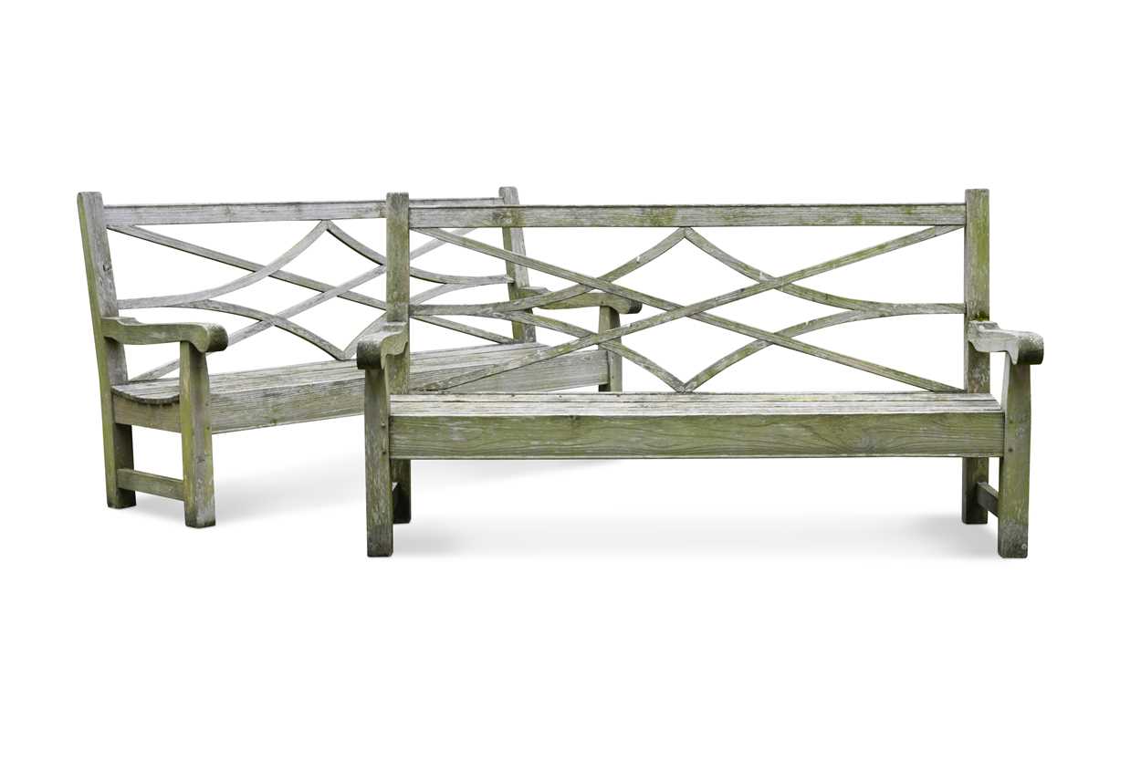 Lot 642 - A pair of Julian Chichester garden benches