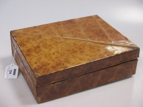 Lot 154 - A tobacco leaf cigar box