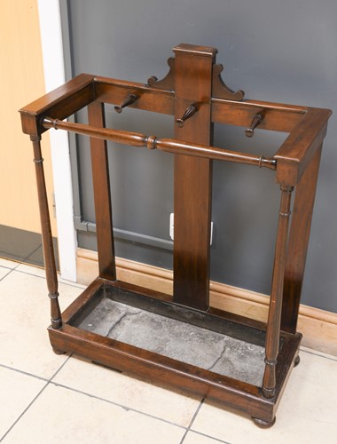 Lot 527 - An early-Victorian mahogany umbrella and whip...