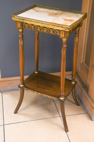 Lot 528 - A C19 gilt-metal mounted and marble topped...