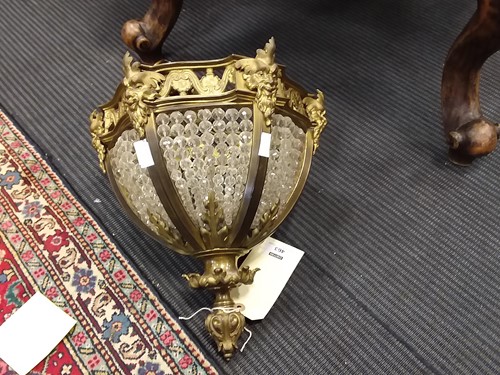 Lot 463 - A gilt and lacquered brass hanging ceiling...