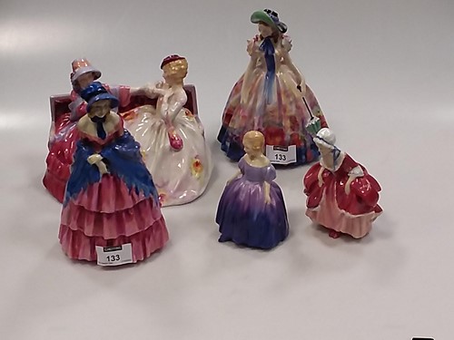 Lot 133 - A Royal Doulton figure 'Autumn Breezes' with...