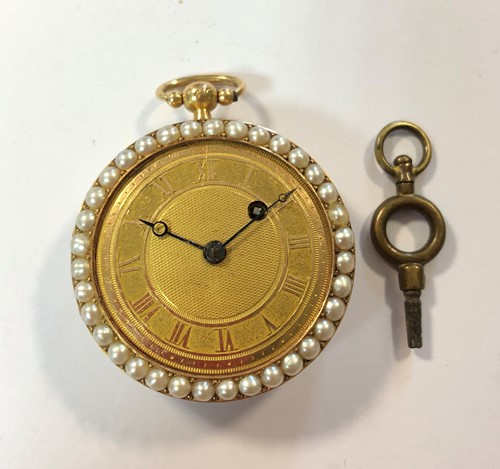 Lot 276 - Unsigned - A lady's open faced fob watch