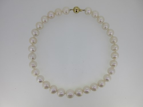 Lot 145 - A necklace of large freshwater cultured pearls