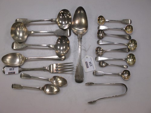 Lot 238 - A collection of silver flatware