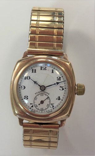 Lot 279 - Harrop - A rare gentleman's 9ct gold 'Submarine' wristwatch