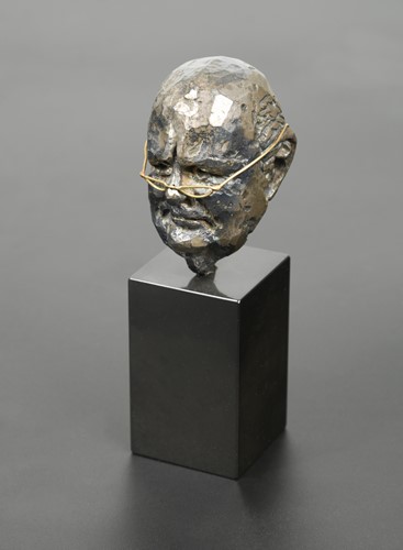 Lot 135 - A modern limited edition silver portrait bust of Sir Winston Churchill