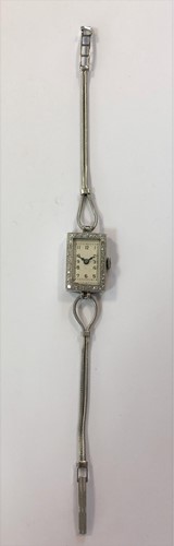 Lot 313 - Unsigned - A lady's diamond set cocktail wristwatch