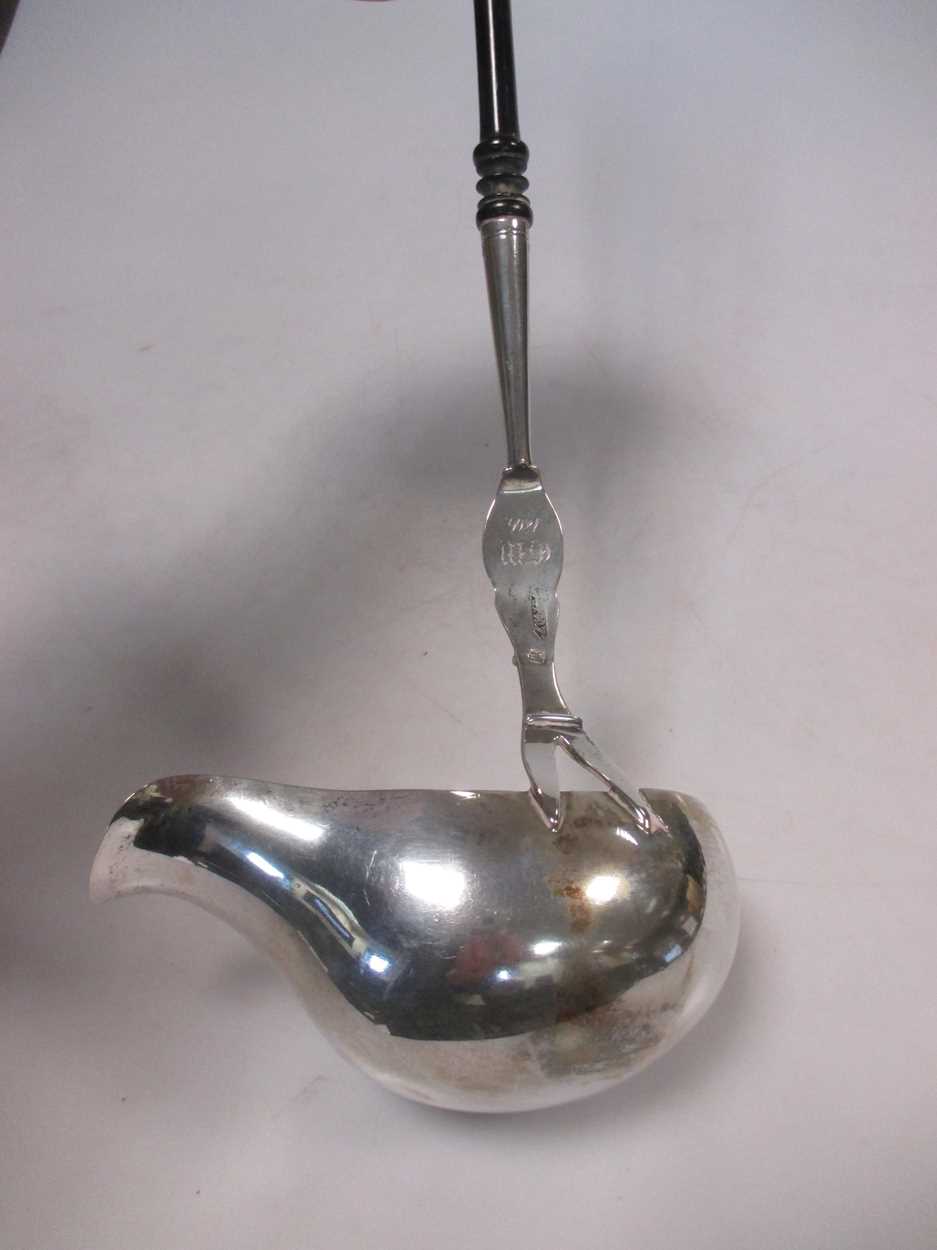 Lot 152 - A Victorian shaped silver punch ladle with...