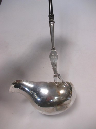 Lot 152 - A Victorian shaped silver punch ladle with...