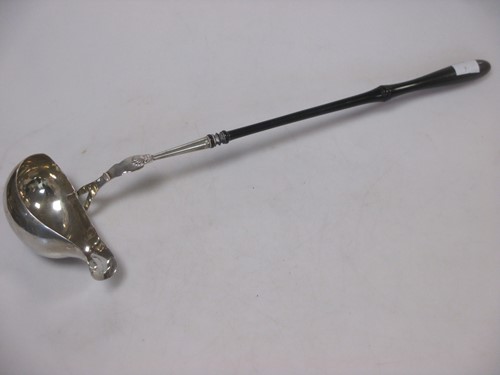 Lot 152 - A Victorian shaped silver punch ladle with...