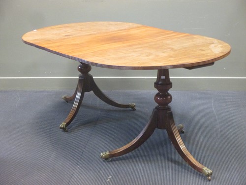 Lot 378 - A Regency style mahogany twin pedestal dining...