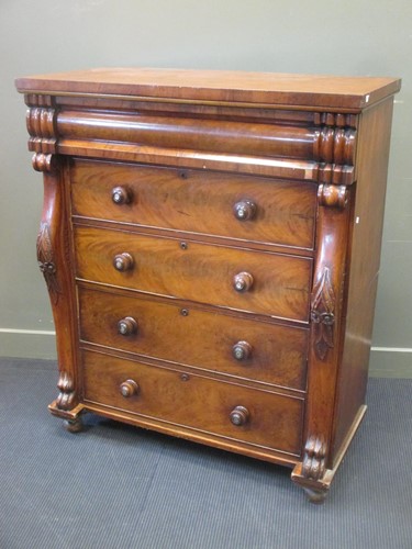 Lot 410 - A Victorian North Country mahogany chest of...