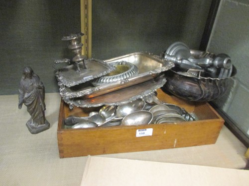 Lot 158 - Various plated wares including chamberstick,...