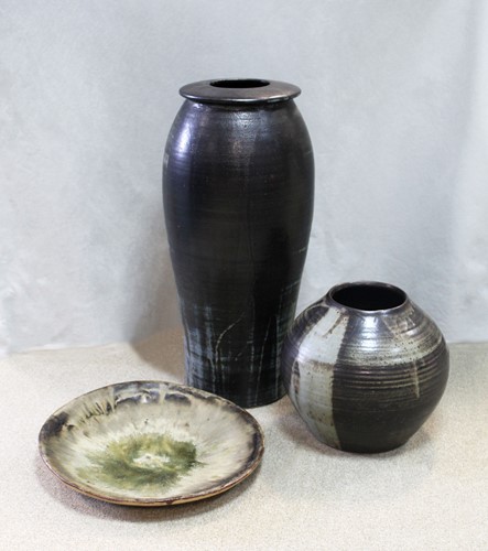 Lot 73 - 'Made in Cley', two large stoneware vases