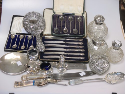 Lot 156 - A small collection of silverwares to include...