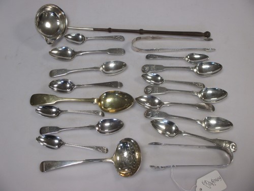 Lot 148 - A collection of silver flatware