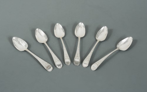 Lot 492 - Three sets of six George III 18th Century silver teaspoons
