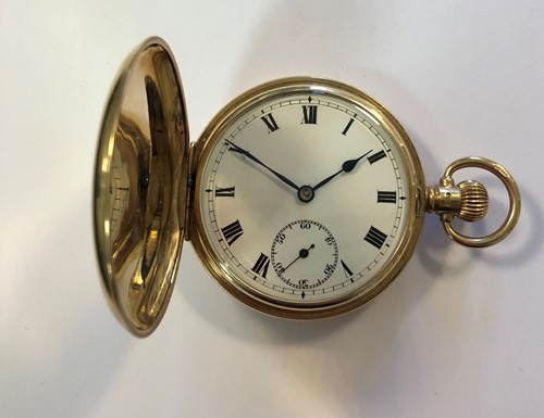 Lot 277 - Unsigned - An Edward VIII 9ct gold full hunter pocket watch