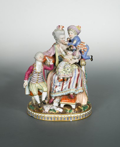 Lot 39 - A 19th century Meissen figure group of The Good Mother