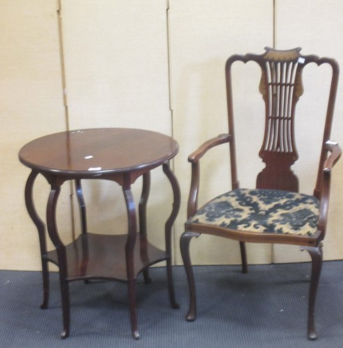 Lot 316 - A circular mahogany occasional table, 69cm...