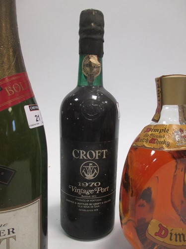 Lot 21 - Bollinger 1973, Haig Dimple whisky, two 1970...