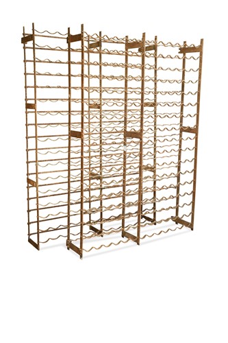 Lot 646 - Two similar 19th century wrought iron wine racks