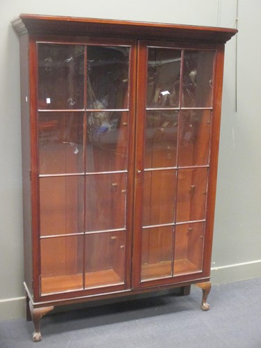Lot 333 - A Victorian mahogany glazed two door bookcase...