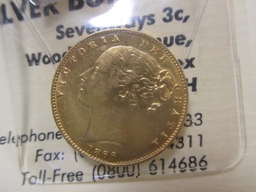 Lot 141 - 1866 gold sovereign, from the salvage of RMS...