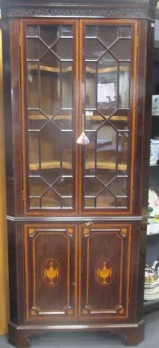 Lot 364 - A Sheraton revival mahogany and satinwood...