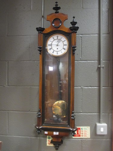 Lot 368 - A late 19th century Vienna regulator wall...