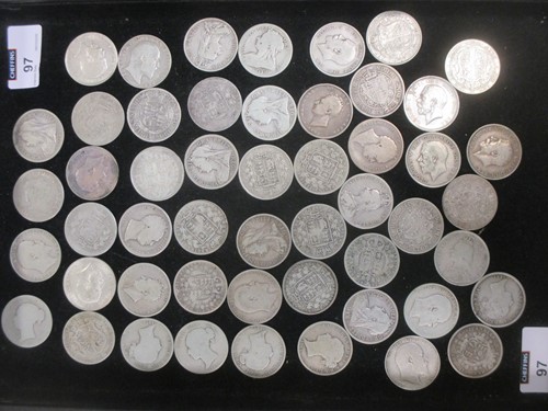 Lot 97 - A quantity of silver half crowns, George IV to...