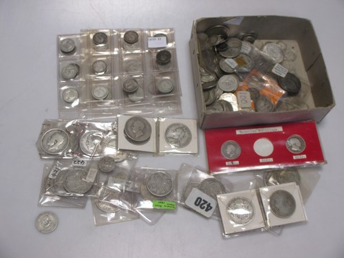 Lot 93 - A quantity of pre-1920 UK silver coinage half...