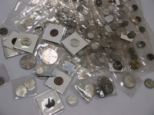 Lot 91 - A quantity of silver 3d George IV to Victorian;...