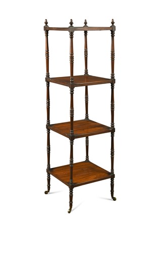 Lot 537 - A George IV mahogany four-tier whatnot