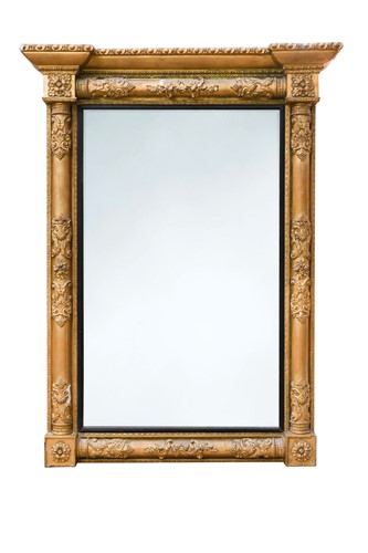 Lot 561 - A 19th century gilt framed pier glass