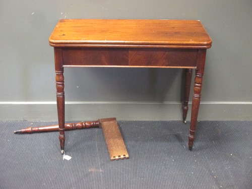 Lot 409 - A mid 19th century mahogany fold-over tea...