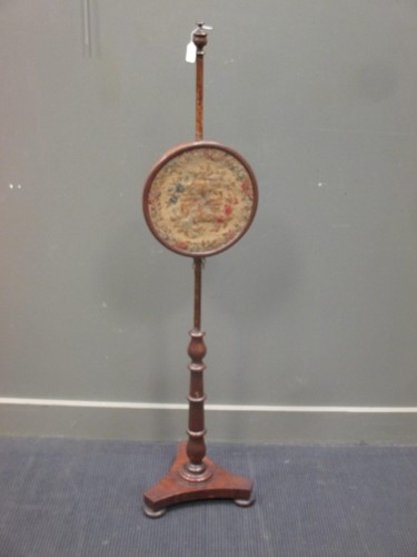 Lot 350 - Pole screen, together with three shelves