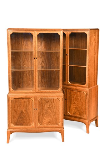 Lot 230 - Edward Barnsley, a pair Australian black bean display cabinets, circa 1958