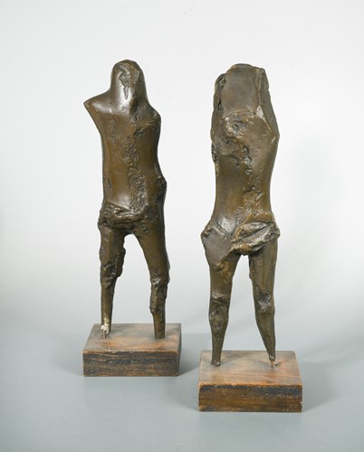 Lot 94 - Attributed to Oliffe Richmond, (Australian 1919-1977), two bronzed figures