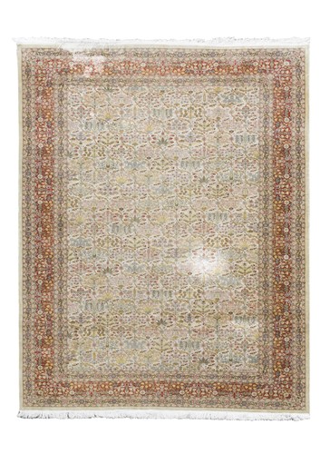 Lot 573 - A Hereke silk carpet.