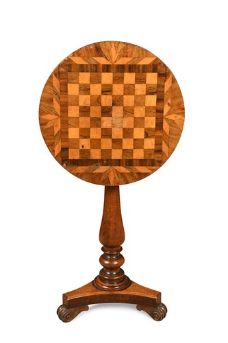 Lot 527 - A late Regency mahogany and rosewood pedestal table