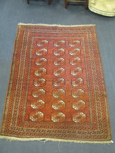Lot 540 - A Turkmen rug 178 x 125cm