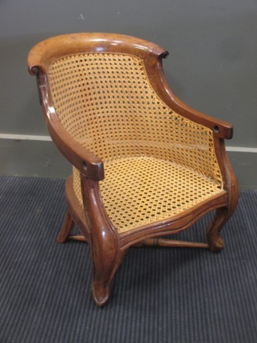 Lot 386 - A 19th century bergere child's armchair 49cm high