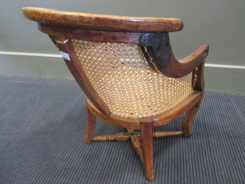 Lot 386 - A 19th century bergere child's armchair 49cm high