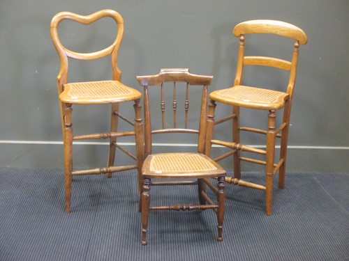 Lot 351 - Two similar child's chairs and another (3)
