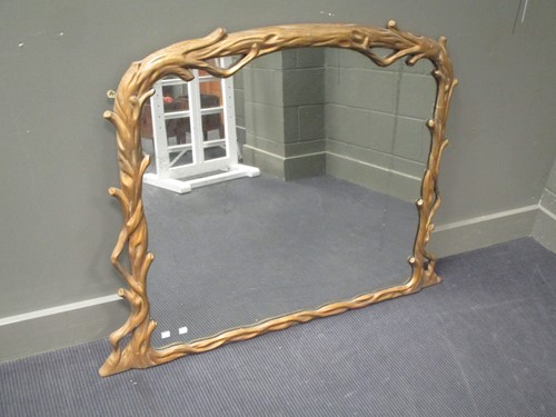 Lot 422 - A Victorian gilt framed overmantel mirror in...